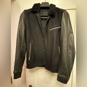 All Saints Black Varsity Jacket